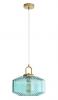 CLARISE BLUE Geometric Glass Pendant